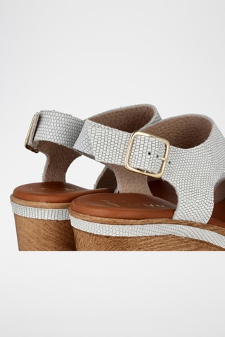 Sandales à talons en cuir Cerdeña - Blanc