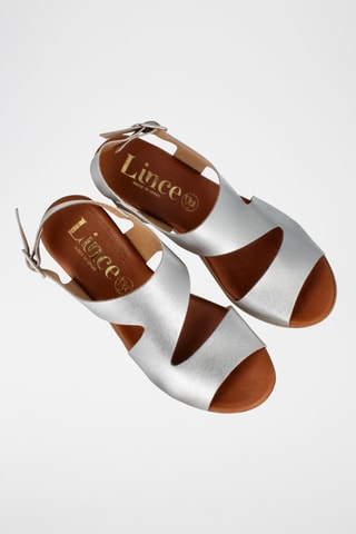 Sandales à talons en cuir Cerdeña - Argenté