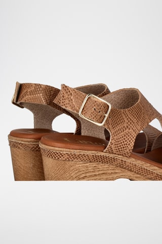 Sandales à talons en cuir Cerdeña - Marron