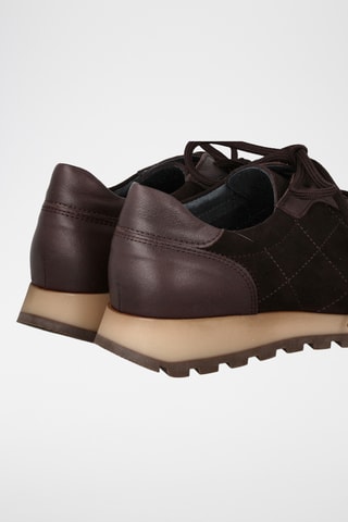 Baskets en cuir Ventura - Marron foncé