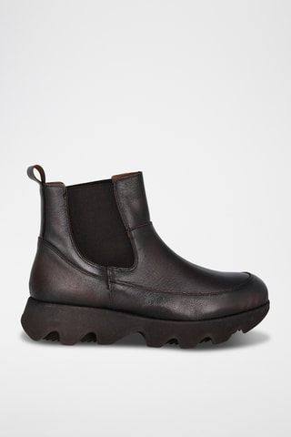 Bottines Chelsea en cuir Ola - Marron foncé