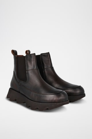 Bottines Chelsea en cuir Ola - Marron foncé