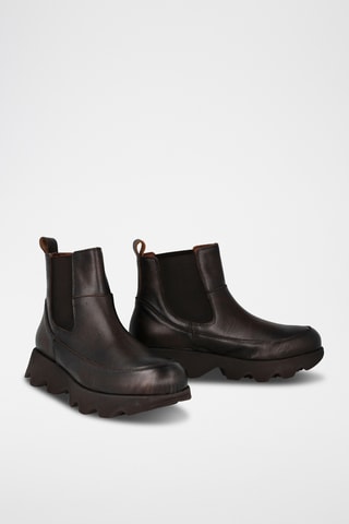 Bottines Chelsea en cuir Ola - Marron foncé