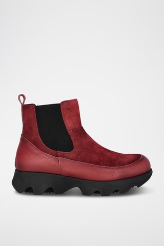 Bottines Chelsea en cuir Ola - Bordeaux