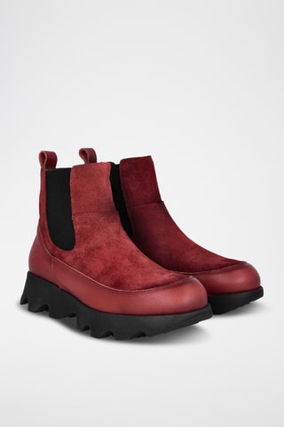 Bottines Chelsea en cuir Ola - Bordeaux