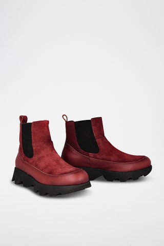 Bottines Chelsea en cuir Ola - Bordeaux