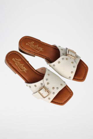 Mules en cuir Samy - Blanc