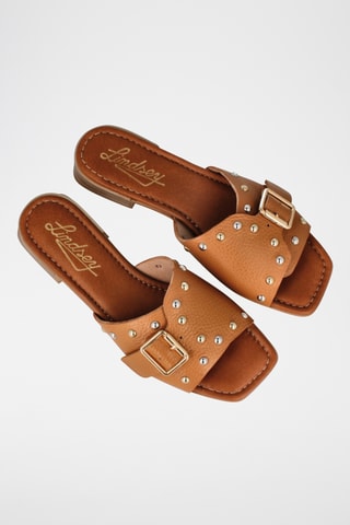 Mules en cuir Samy - Camel