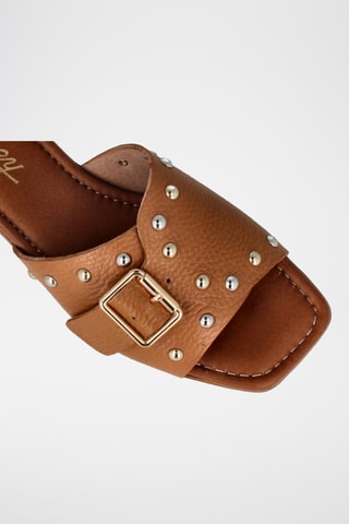 Mules en cuir Samy - Camel