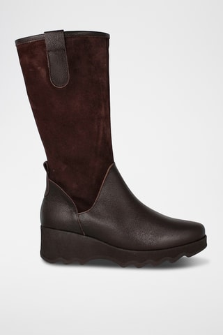 Bottines en cuir Mati - Marron foncé