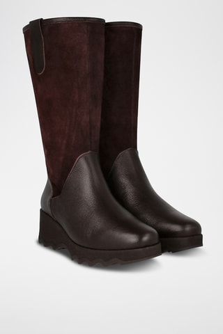 Bottines en cuir Mati - Marron foncé
