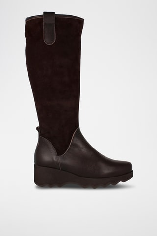 Bottes en cuir Mati - Marron foncé