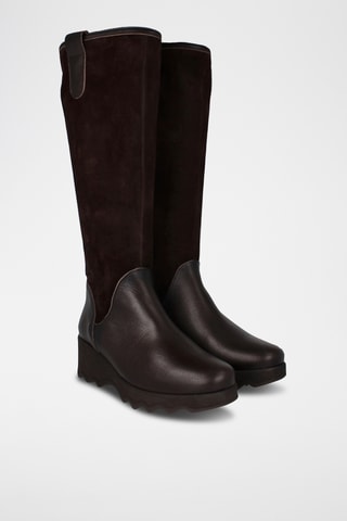 Bottes en cuir Mati - Marron foncé