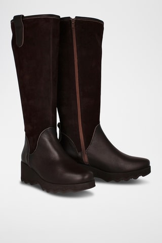 Bottes en cuir Mati - Marron foncé