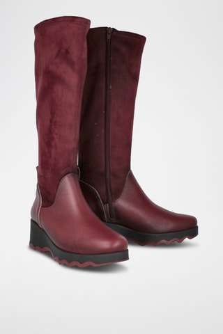 Bottes en cuir Mati - Bordeaux