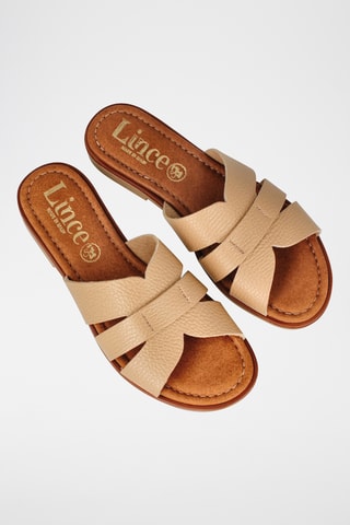 Mules en cuir Maca - Beige