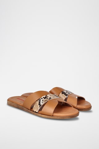 Mules en cuir Menorca - Camel