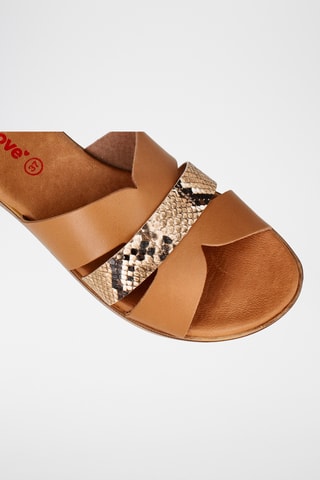 Mules en cuir Menorca - Camel