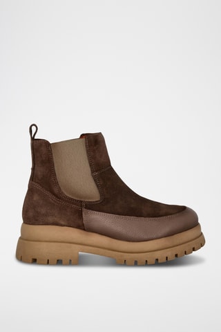 Bottines Chelsea en cuir Sojo - Taupe