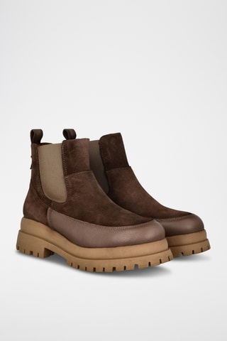 Bottines Chelsea en cuir Sojo - Taupe