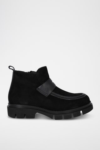 Bottines en cuir Aby - Noir