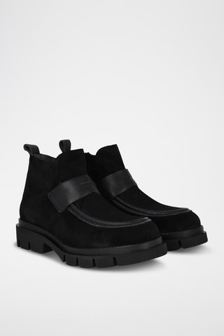 Bottines en cuir Aby - Noir