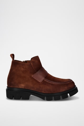 Bottines en cuir Aby - Marron