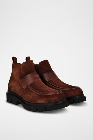 Bottines en cuir Aby - Marron