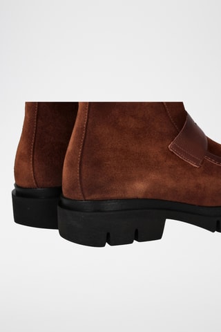 Bottines en cuir Aby - Marron