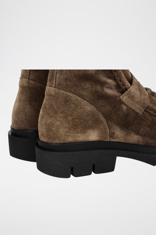 Bottines en nubuck Aby - Beige