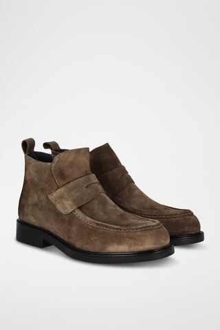 Bottines en nubuck Noa - Kaki