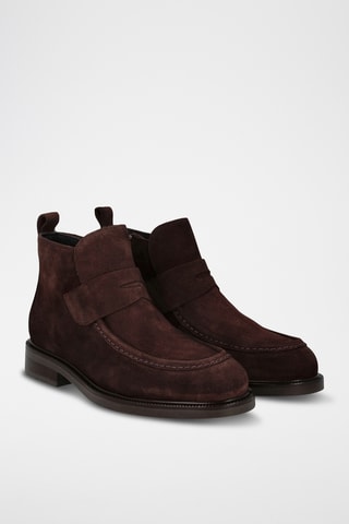 Bottines en nubuck Noa - Marron