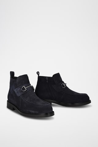 Bottines en nubuck Noa - Bleu marine