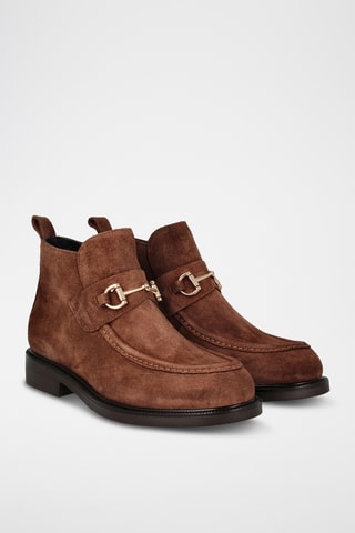 Bottines en nubuck Noa - Marron clair