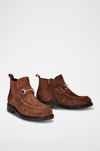 Bottines en nubuck Noa - Marron clair