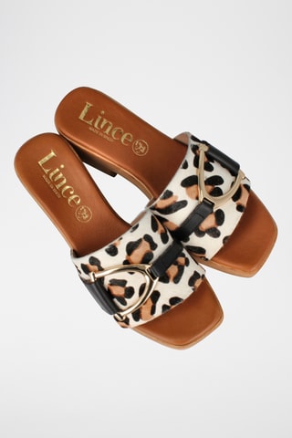 Mules à talons en cuir Abril - Ecru