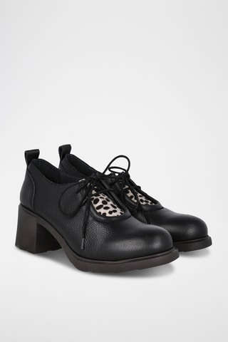 Derbys à talons en cuir Dulce - Noir
