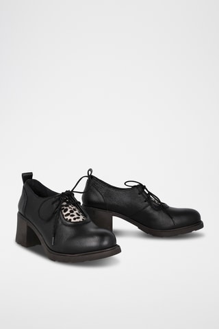 Derbys à talons en cuir Dulce - Noir
