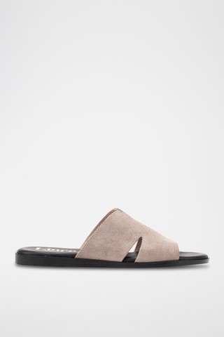 Mules en nubuck Menorca - Gris clair
