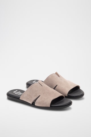 Mules en nubuck Menorca - Gris clair