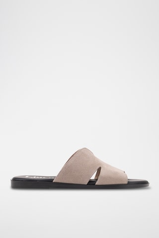 Mules en nubuck Menorca - Gris clair