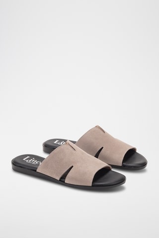 Mules en nubuck Menorca - Gris clair