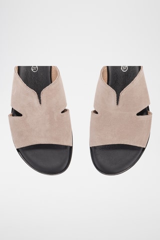 Mules en nubuck Menorca - Gris clair