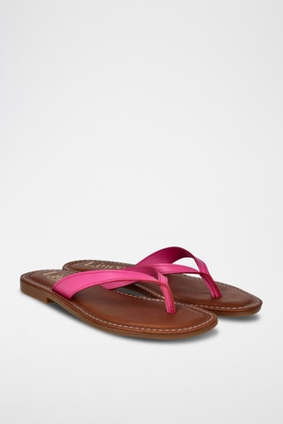 Sandales en cuir Lanka - Fuchsia