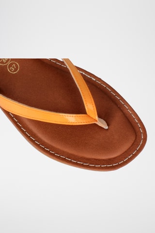 Sandales en cuir verni Lanka - Orange