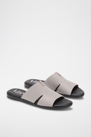 Mules en nubuck Menorca - Gris clair