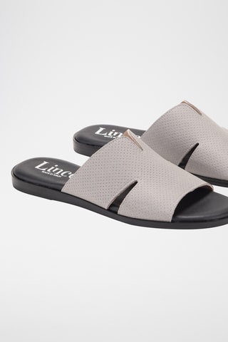 Mules en nubuck Menorca - Gris clair