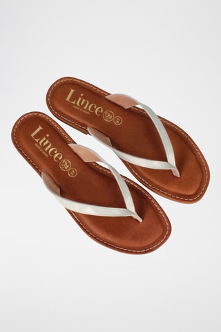 Sandales en cuir verni Lanka - Beige