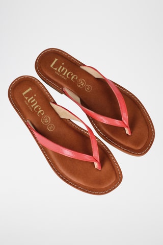 Sandales en cuir Lanka - Corail