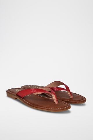 Sandales en cuir Lanka - Rouge